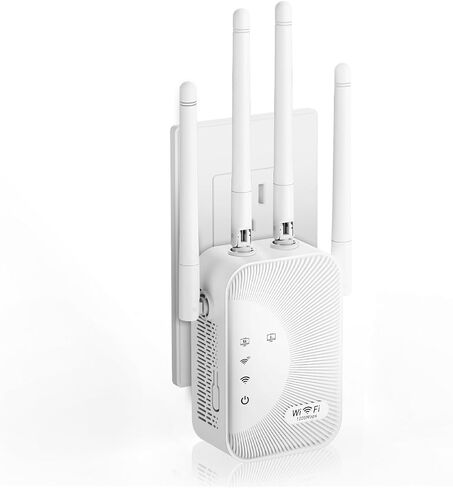 WiFi Extender Signal Booster, 2025 WiFi Booster 1200Mbps Dual Band 5GHz/2.4GHz Internet Extenders for Home, Wi-Fi Repeater with Ethernet Port Covers up to 36328 Sq.ft Range and More Devices (6 ANT) in Saudi Arabia