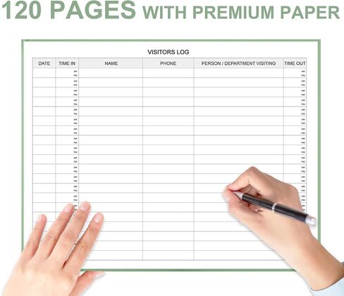 كتاب تسجيل الزوار - دفتر سجل الزوار مع 120 صفحة ، 9 "× 7" ، غطاء أسود Hardbound ، واستقبال حفلات الزفاف والأحداث لوازم الاستقبال in Kuwait