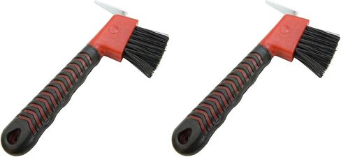 Hoof Pick Brush with Rubber Handle - 2 Pack in Kuwait