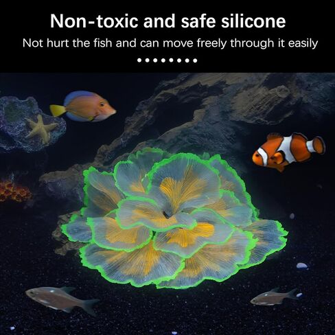 زخارف خزان السمك متوهجة زهرة الحوض الزخارف النباتات المائية النباتات بيتا دبابة السمك ديكور زخرفة السيليكون الاصطناعي مع تأثير متوهج لزخرفة المناظر الطبيعية خزان الأسماك (الوردي) in Kuwait