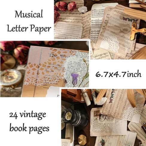 Vintage Aesthetic Scrapbook Supplies Kit with Scrapbook Paper, Stickers, Bookmarks for Scrapbooking, DIY Albums, Junk Journals, Bullet Journals, Dark Academia Aesthetic Decor (Dark2 129 Pcs) in Saudi Arabia