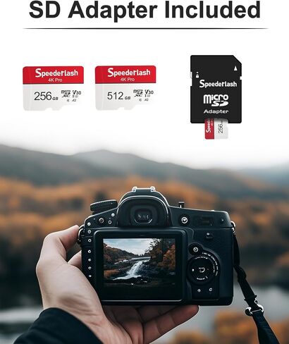 بطاقة ذاكرة Micro SDXC Micro 128GB ، بطاقة 4K Pro TF مع محول ، سرعة قراءة 160 ميجابايت/ثانية ، C10 U3 V30 A2 ، 4K UHD ، للهواتف الذكية ، والتبديل Nintendo ، والأجهزة اللوحية in Kuwait