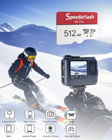بطاقة ذاكرة Micro SDXC Micro 128GB ، بطاقة 4K Pro TF مع محول ، سرعة قراءة 160 ميجابايت/ثانية ، C10 U3 V30 A2 ، 4K UHD ، للهواتف الذكية ، والتبديل Nintendo ، والأجهزة اللوحية in Kuwait