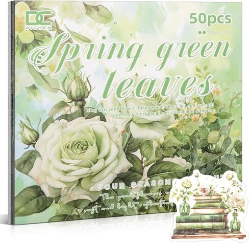 SPRING SHEFF SCRAPBOOKING Supplies for Junk Journal ، 20 SHOETS PET ملصقات-ملصقات مجلة عتيقة ، كتاب ملصق على الأقدام قبل قص (TZ-006-004) in Kuwait