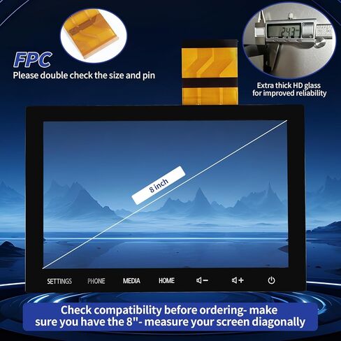 8 "شاشة عرض شاشة LCD لعام 2019 2020 2021 Mitsubishi Outlander Sport Phev sp Se Touring Sel Limited Edition Le GT Es Sport Radio OEM System (LCD بدون Digitizer) in Kuwait