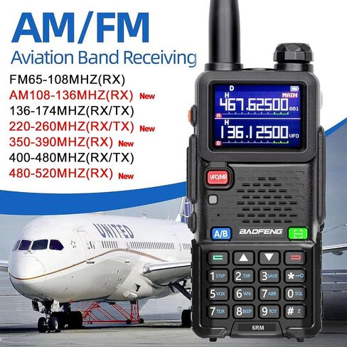 BAOFENG 5RM 10W Long Range Ham Radio – Upgraded UV-5R Handheld NOAA Weather Receiver, 2500mAh Rechargeable Battery, USB-C Charging, 999CH, Includes 771 Antenna, Hand Microphone & 805s Antenna (2 Pack) in Saudi Arabia