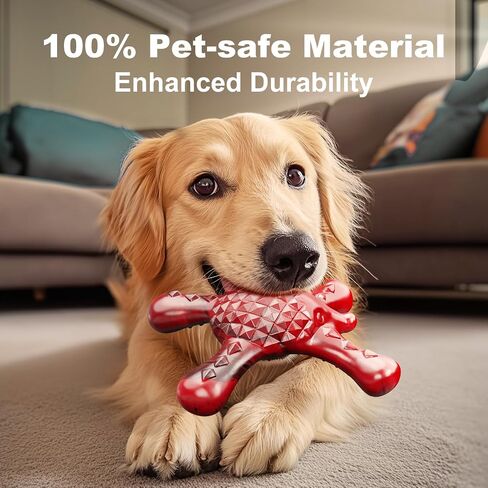 Dog Toys for Aggressive Chewers - Tough Dog Toy, Indestructible Dog Toy, Durable Tough Teething Toy for Puppies, Best Dog Boredom Toys, Interactive Toy for Cleaning Teeth and Massaging Gums, Bacon in Saudi Arabia