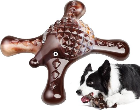 Dog Toys for Aggressive Chewers - Tough Dog Toy, Indestructible Dog Toy, Durable Tough Teething Toy for Puppies, Best Dog Boredom Toys, Interactive Toy for Cleaning Teeth and Massaging Gums, Bacon in Saudi Arabia