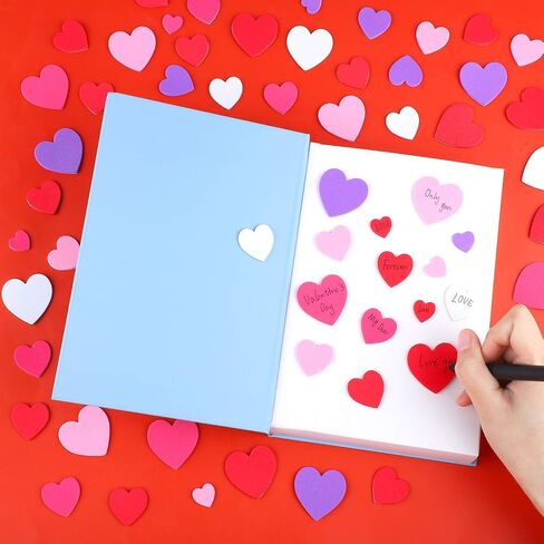 Cooraby 600 Pieces Heart Foam Stickers Self-Adhesive Heart Shaped Craft Stickers for Valentine's Day, Wedding Decoration or Card Making in Kuwait
