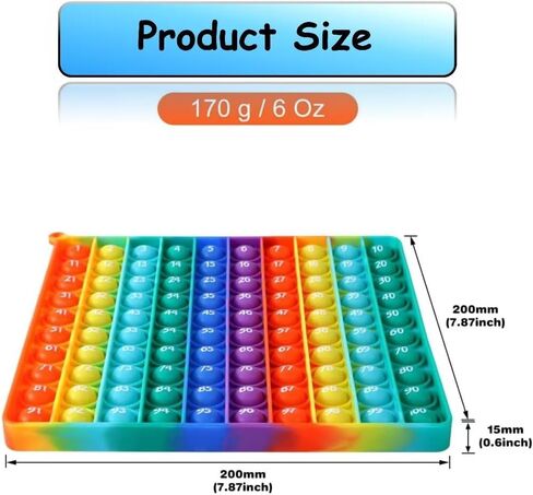 Number Counting Poppers, Sensory Bubble Popping Fidgety Board, Math Manipulatives for Elementary Preschool Kindergarten Classroom, Montessori Educational Learning Activities for Kids in Saudi Arabia
