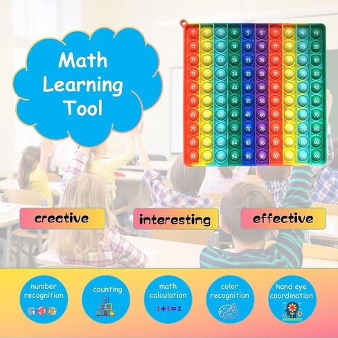 Number Counting Poppers, Sensory Bubble Popping Fidgety Board, Math Manipulatives for Elementary Preschool Kindergarten Classroom, Montessori Educational Learning Activities for Kids in Saudi Arabia