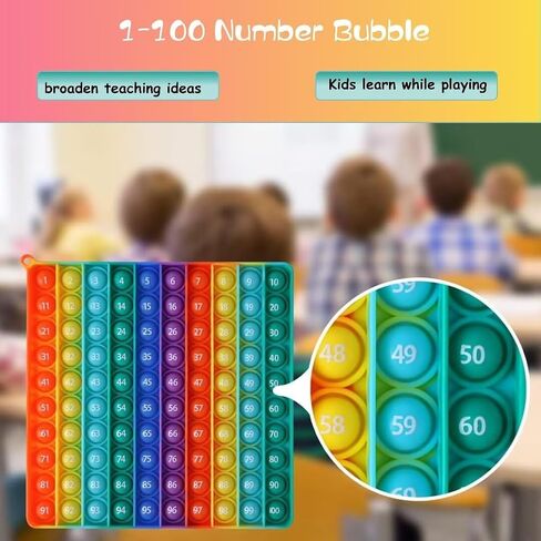 Number Counting Poppers, Sensory Bubble Popping Fidgety Board, Math Manipulatives for Elementary Preschool Kindergarten Classroom, Montessori Educational Learning Activities for Kids in Saudi Arabia