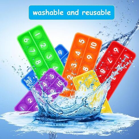 Number Counting Poppers, Sensory Bubble Popping Fidgety Board, Math Manipulatives for Elementary Preschool Kindergarten Classroom, Montessori Educational Learning Activities for Kids in Saudi Arabia