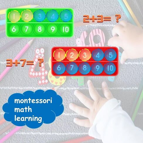Number Counting Poppers, Sensory Bubble Popping Fidgety Board, Math Manipulatives for Elementary Preschool Kindergarten Classroom, Montessori Educational Learning Activities for Kids in Saudi Arabia