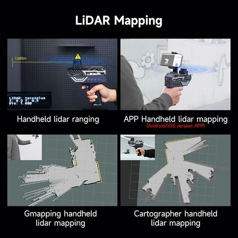 yahboom mapping mapping mapping scanning lidar tof tof Ranging RASEREMENT RADIUS 0.05-12M يدعم التطبيق ، ROS2 ، Linux ، مع شاشة OLED (مع T-Mini Plus) in Saudi Arabia