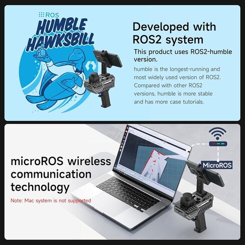 yahboom mapping mapping mapping scanning lidar tof tof Ranging RASEREMENT RADIUS 0.05-12M يدعم التطبيق ، ROS2 ، Linux ، مع شاشة OLED (مع T-Mini Plus) in Saudi Arabia