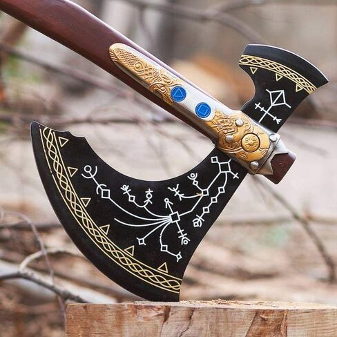 |Handmade Kratos Viking Axe, God of War, Viking Axe, Cosplay Axe, Cosplay Armor, Cosplay Weapon, Prop, Replica, Kratos Weapon, (WCA-026) in Kuwait