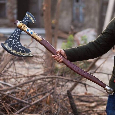 |Handmade Kratos Viking Axe, God of War, Viking Axe, Cosplay Axe, Cosplay Armor, Cosplay Weapon, Prop, Replica, Kratos Weapon, (WCA-026) in Kuwait