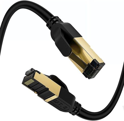 JOSTORT Cat 8 Ethernet Cable,5FT(5 Pack) Outdoor&Indoor Heavy Duty High Speed Internet Network Wire, 40Gbps 2000Mhz SFTP RJ45 Patch Cord,Professional LAN Cable Shielded in Wall, for Router/Modem in Saudi Arabia