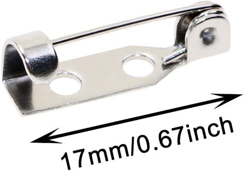 Tupalizy Stainless Steel Brooch Pin Back Clasps Safety Pins for Badge Name Tags Corsages Fabric Flowers Decorative Scarf Wooden Pins Ribbons Jewelry Making Christmas Mother’s Day Craft, 20PCS (38mm) in Saudi Arabia