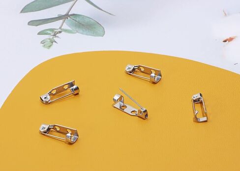 Tupalizy Stainless Steel Brooch Pin Back Clasps Safety Pins for Badge Name Tags Corsages Fabric Flowers Decorative Scarf Wooden Pins Ribbons Jewelry Making Christmas Mother’s Day Craft, 20PCS (38mm) in Saudi Arabia