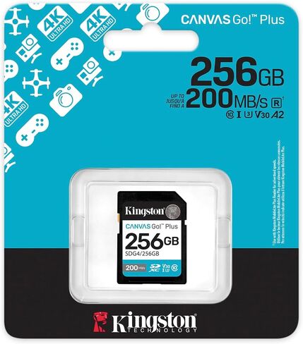 Kingston Canvas Go Plus SD Card, 256GB in Kuwait