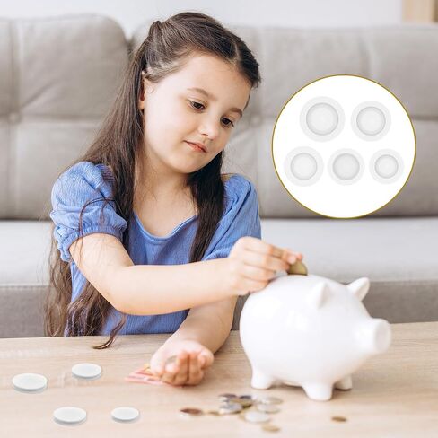 20 Pcs Rubber Saving Box Plug, Piggy Bank Stoppers Rubber Plugs Replacement Piggy Bank Plugs Round Piggy Bank Stopper for Coin Bank Saving Box, 5 Sizes(Black) in Saudi Arabia