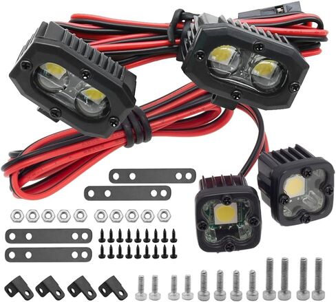 1/10 RC Crawler Light Bar ، RC Car LED مصابيح LED ، مصباح أمامي مشرق لـ 1/10 RC Crawler Car TRX6 SCX10 CAPRA WRAITH RR10 MST GEN8 (S4) in Kuwait