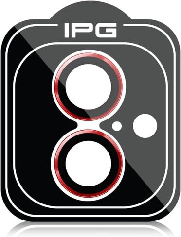 IPG Prolens CD CD Frame Camera Lens Protector for iPhone 16/16 Plus ، فئة من ألومينا سيليكات فئة ، وضوح HD ، غطاء عدسة الكاميرا الفردية المقاومة للخدش لـ IPH16/+CDRED in Kuwait