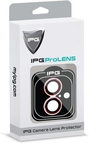 IPG Prolens CD CD Frame Camera Lens Protector for iPhone 16/16 Plus ، فئة من ألومينا سيليكات فئة ، وضوح HD ، غطاء عدسة الكاميرا الفردية المقاومة للخدش لـ IPH16/+CDRED in Kuwait