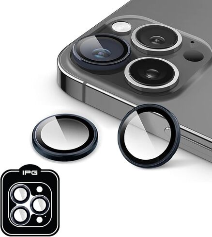 IPG Prolens CD CD Frame Camera Lens Protector for iPhone 16/16 Plus ، فئة من ألومينا سيليكات فئة ، وضوح HD ، غطاء عدسة الكاميرا الفردية المقاومة للخدش لـ IPH16/+CDRED in Kuwait