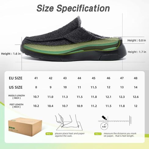 أحذية مشي رجالية من OrthoComfoot لتقويم العظام مع دعم للقوس: أحذية بدون كعب سهلة الارتداء لالتهاب اللفافة الأخمصية، قباقيب كاجوال للقدم المسطحة مزودة بخطاف وحلقة لتخفيف آلام القدم والكعب in Saudi Arabia