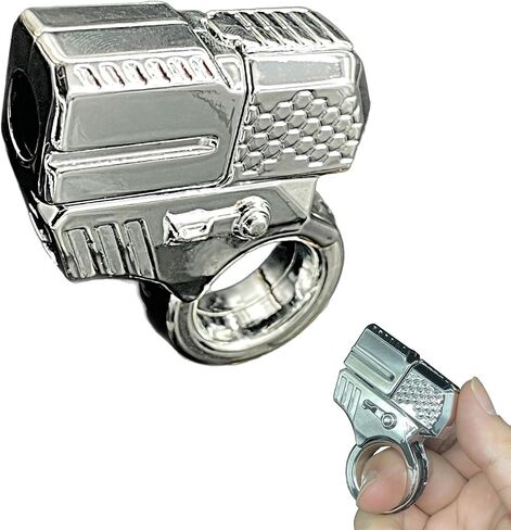 Alloy Gun Shape Fidget Ring EDC Fidget Spinner Metal Hand Spinner Adult Fidget Toys ADHD Tool Anxiety Stress Relief Toys Office Desk Toys (Black) in Saudi Arabia