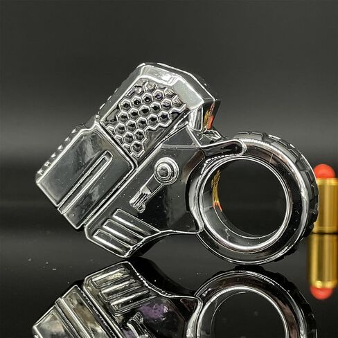 Alloy Gun Shape Fidget Ring EDC Fidget Spinner Metal Hand Spinner Adult Fidget Toys ADHD Tool Anxiety Stress Relief Toys Office Desk Toys (Black) in Saudi Arabia