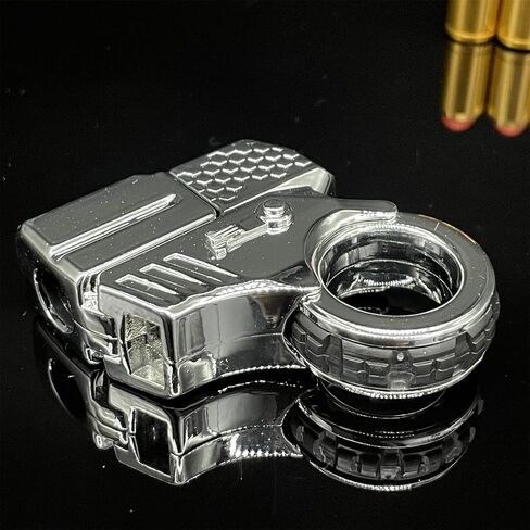 Alloy Gun Shape Fidget Ring EDC Fidget Spinner Metal Hand Spinner Adult Fidget Toys ADHD Tool Anxiety Stress Relief Toys Office Desk Toys (Black) in Saudi Arabia