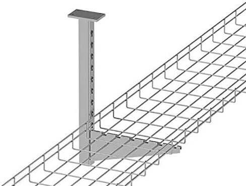 Quest Manufacturing Cable Tray Ceiling Flag Bracket, 12", Zinc (CT0028-12-03) in Kuwait