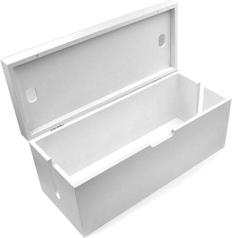 15 بوصة الخيزران مربع إدارة الكابلات الكبيرة ، مربع كابل منظم الحبل مربع - مربع قطاع الطاقة مربع تخزين الكابلات مربع لمكتب ، أسلاك التلفزيون ، منظم الحبل المكتبي ، لا تجميع مطلوب ، الخيزران (أبيض) in Kuwait