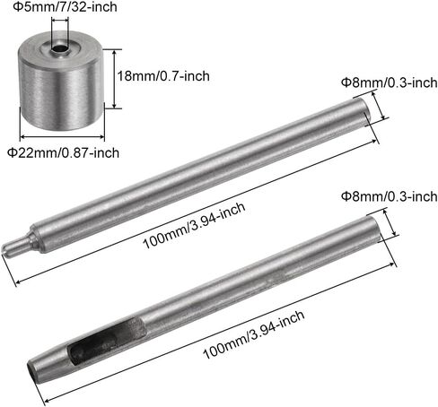 UXCELL Eyelet Hole Bunch Die Tool ، 6mm Grommet Setter Hollow Punch for Leather Craft Craft Handbag Curtain Setter in Saudi Arabia