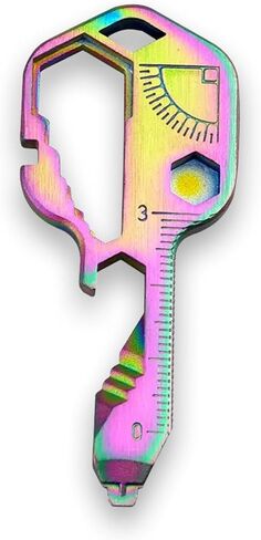 24-in-1 Multi-Tool Key - Portable Stainless Steel Key Tool with Screwdriver, Wrench, Bottle Opener, Keychain Tools for Outdoor, Camping, Hiking & Everyday Carry (Colorful) in Saudi Arabia