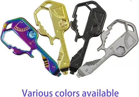 24-in-1 Multi-Tool Key - Portable Stainless Steel Key Tool with Screwdriver, Wrench, Bottle Opener, Keychain Tools for Outdoor, Camping, Hiking & Everyday Carry (Colorful) in Saudi Arabia