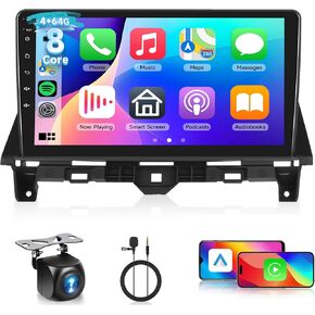 Hodozzy 2G 64G Android Car Stereo for Honda Accord 8th 2008 2009 2010 2011 2012 2013 Carplay Android Auto Mirror Link, 10.1 Inch Touch Screen Car Radio Bluetooth GPS WiFi FM RDS HiFi, Backup Camera
