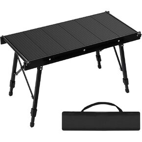 Camping IGT Folding Table, Portable for Outdoor Picnic, Ultralight with Carry Bag, Switchable Tabletop for Multi-Functional Use IGT Beach (Red,Basic)