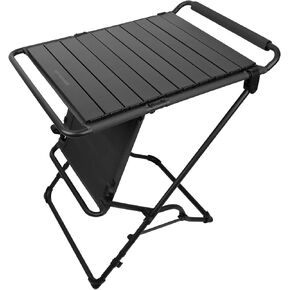Camping Table with Additional Roll Up Tabletop, Multifuctional Camping Table Easily Transfer to Chair