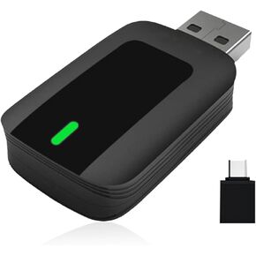 Wireless CarPlay Adapter for iPhone,Upgraded Wired to Wireless Carplay Adapter,Apple Car Play,Low Latency,Stable Connection for Cars with Factory Built-in CarPlay and iOS 10+/Android 11+,USB-A/Type-C