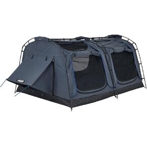 Kakadu Canvas Swag Tent, 2 Person, Australian Polycotton Camping Ground Tent, All Seasons, Waterproof, with 2.75" Foam Mattress, LED Lighting, Carry Bag