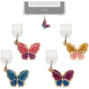 Wome Dust Plug Charm Type C For Kindle Paperwhite 2021: Usb C Port Cover Phone Charging Protector Charger Accessories Cap Butterfly For Android Phone Type Port Cover C 4pc (butterfly-Type C/USB C)