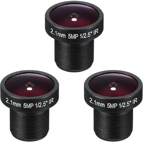 PATIKIL 2.1mm CCTV Camera Lens, F2.0 FPV Security Lens 5MP 160° Wide Angle Board M12 Threaded Dia for IP Camera Panoramic, 2 Pack