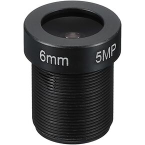 Patikil 6mm CCTV Camera Lens ، F2.0 FPV Security Camera Lens 5MP 70 ° Lens M12 Threading DIA لكاميرا IP Panoramic