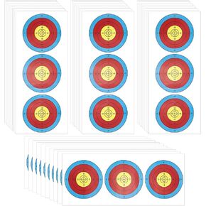 NBEADS 40pcs Targets Paper Archery Target Practice Accessories 3 Spot Vertical Bow Targets