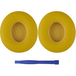 Beats Solo 3 Wireless Ear Pads Replacement, BUTIAO Protein Leather Memory Foam Headphone Earpads Ear Cushion Pad for Beats by Dre Solo 3 Wireless & Solo 2 Wireless Over Ear Headsets (Champagne)